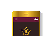 Mobile interface gold color
