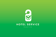 Hotel service logo.