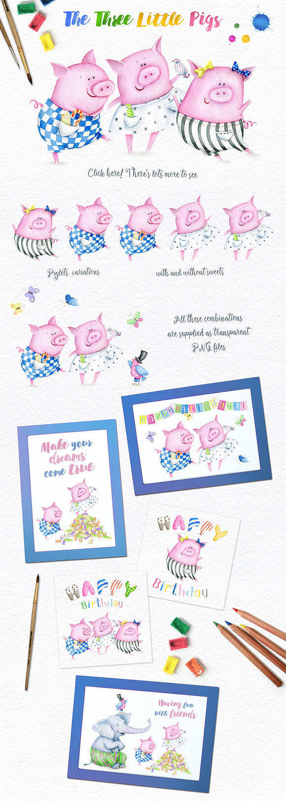 40% OFF! Watercolor Animals + BONUS in Illustrations - product preview 2