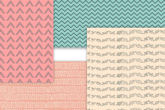 Funny Hand Drawn seamless patterns in Patterns - product preview 1