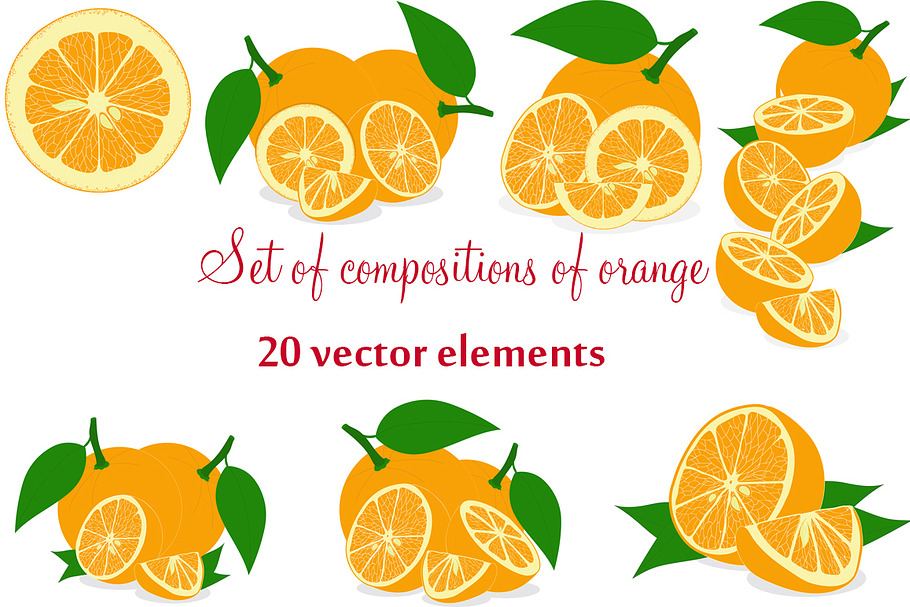 Set of compositions of orange