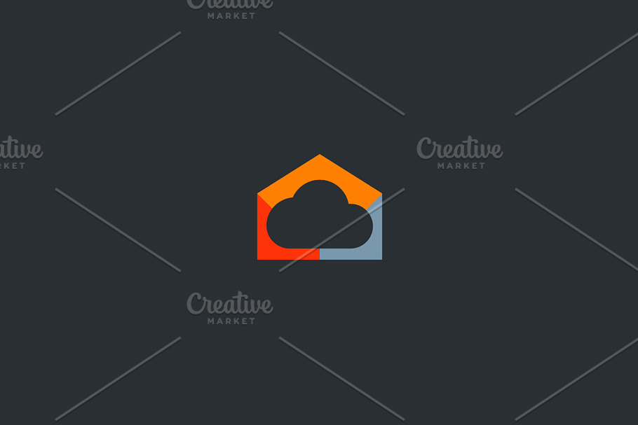 cloud house mail logo in Logo Templates - product preview 8
