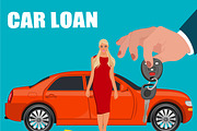 car loan concept, vector