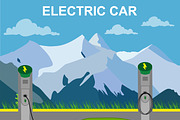 Electric car and charging station