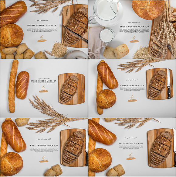 Bread Header Mock-up in Mockup Templates - product preview 1