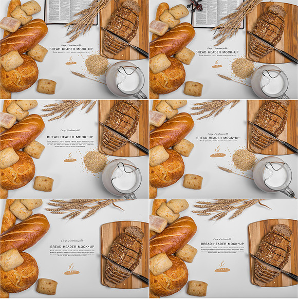 Bread Header Mock-up in Mockup Templates - product preview 2