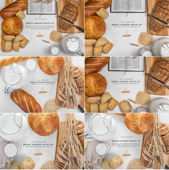 Bread Header Mock-up in Mockup Templates - product preview 3
