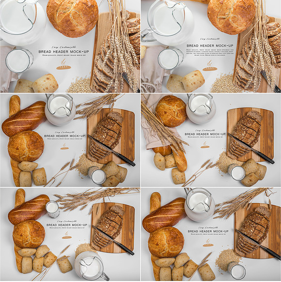 Bread Header Mock-up in Mockup Templates - product preview 4