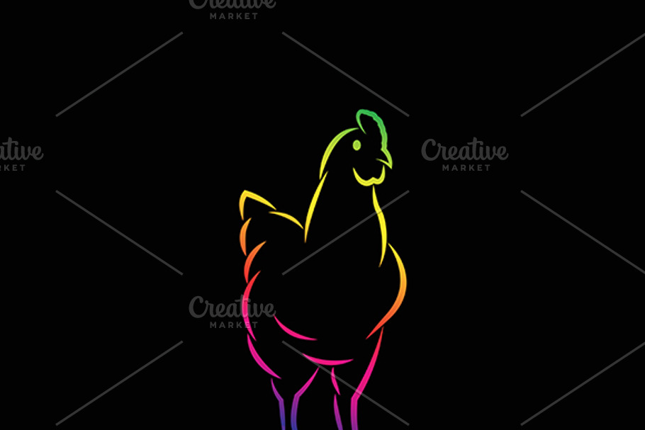 Vector image of an chicken design  in Graphics - product preview 8
