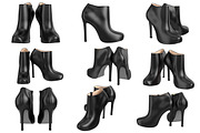 Set women's shoes, isolated