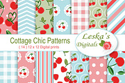 Cherry Digital Paper - Cottage Chic