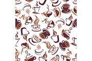 Coffee retro seamless pattern