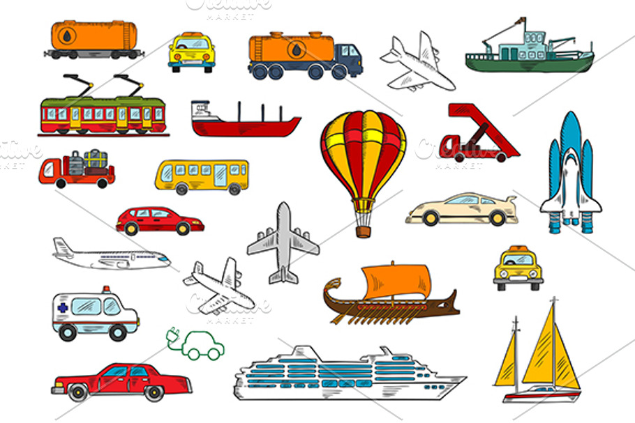 Various modes of transportation in Graphics - product preview 8