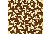 Butterfly silhouettes brown pattern