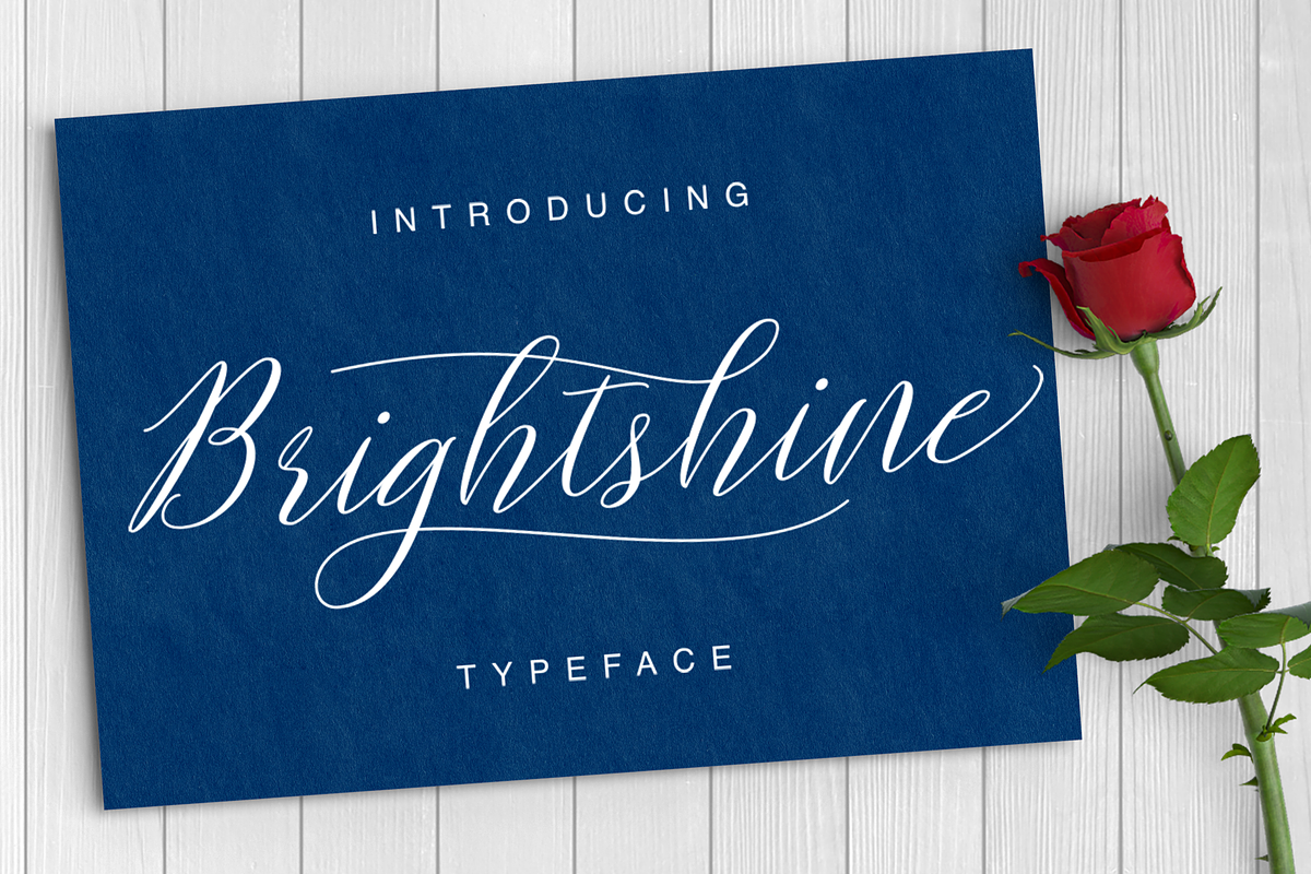 Brightshine Typeface in Script Fonts - product preview 8