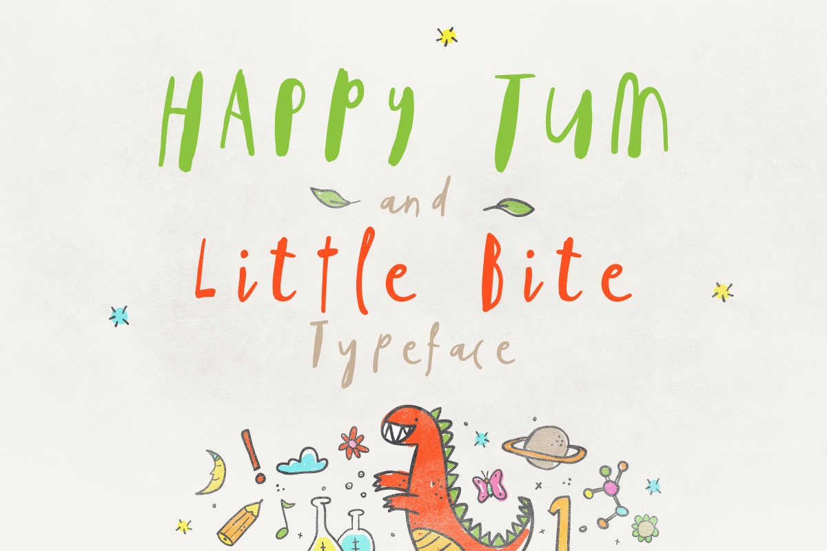 Happy Tum & Little Bite Font in Display Fonts - product preview 8