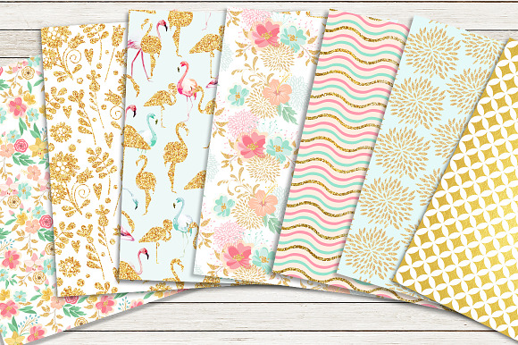 SUMMER BLOSSOM  digital papers in Patterns - product preview 1