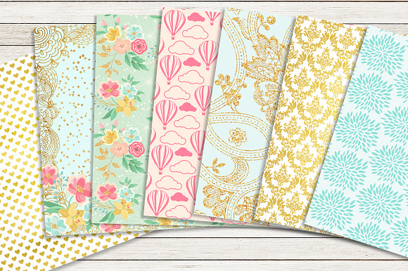 SUMMER BLOSSOM  digital papers in Patterns - product preview 2