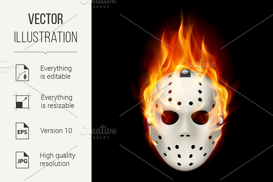 Hockey mask in Graphics - product preview 8