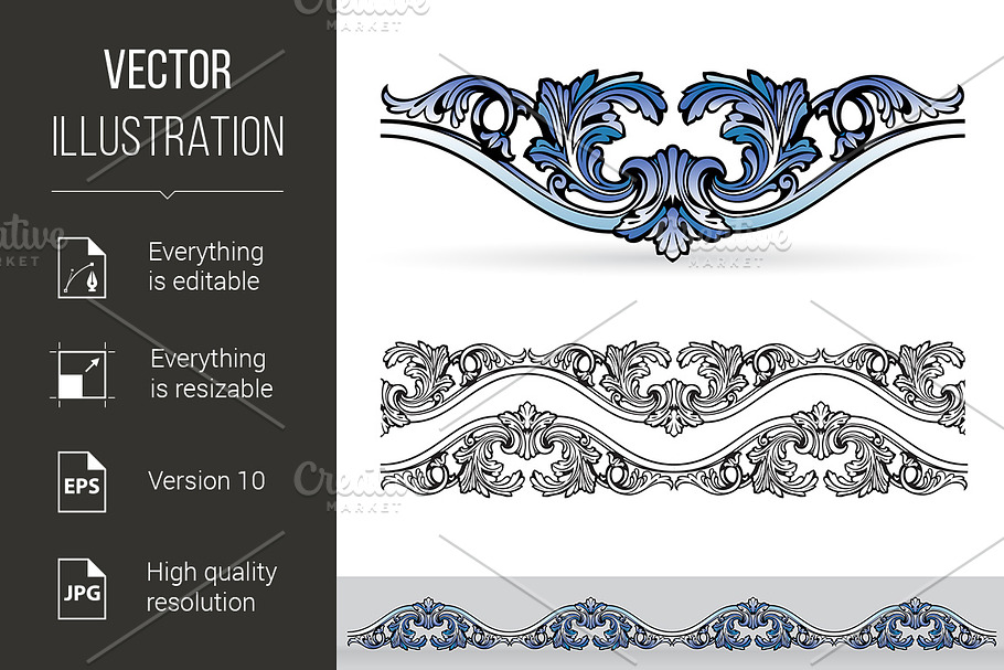 Abstract flora design element. in Graphics - product preview 8