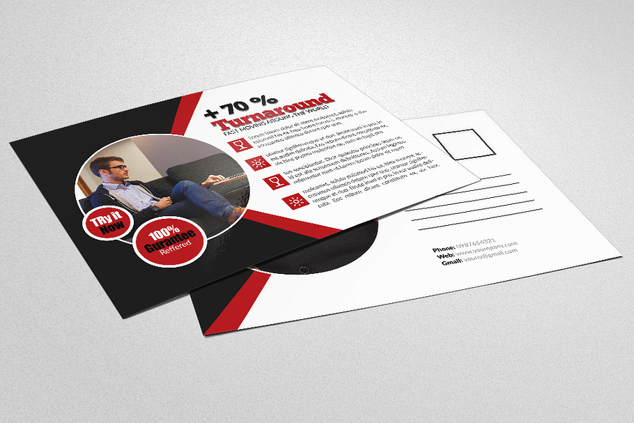 Business Agency Postcard in Postcard Templates - product preview 8