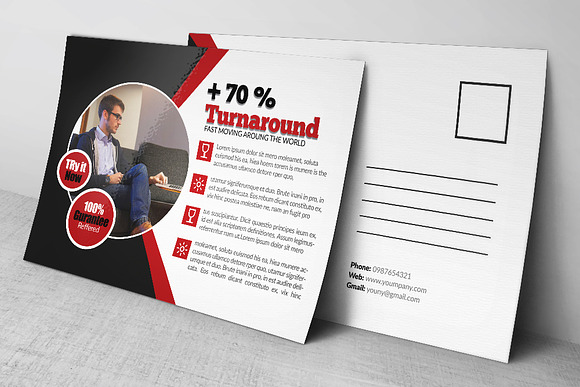Business Agency Postcard in Postcard Templates - product preview 3