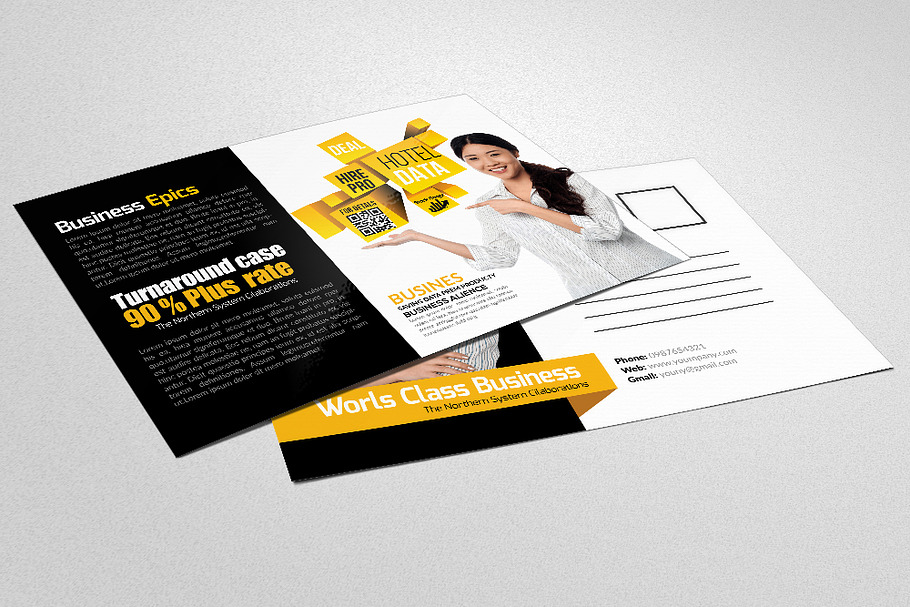 Business Trainer & Coach Postcard in Postcard Templates - product preview 8