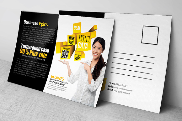 Business Trainer & Coach Postcard in Postcard Templates - product preview 3