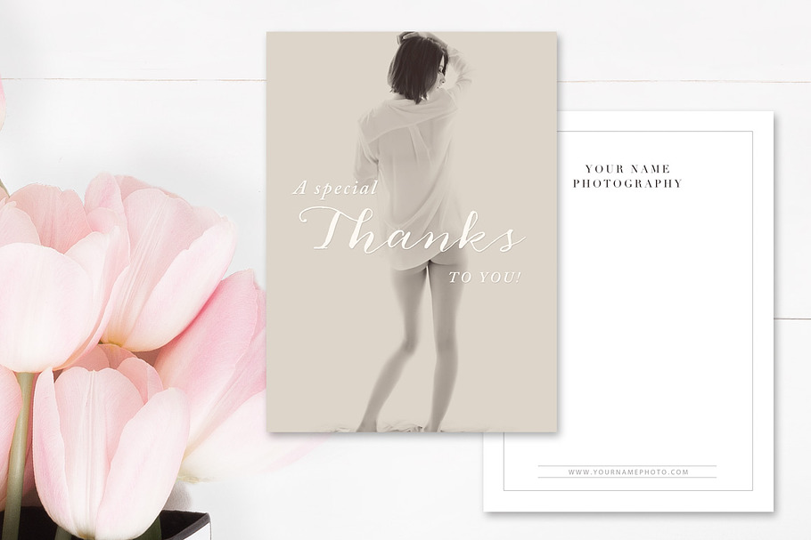 Boudoir Thank You Card in Card Templates - product preview 8