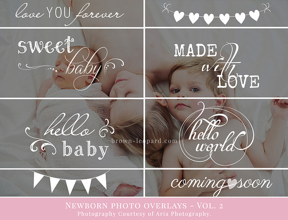 Newborn Photo Overlays vol. 2 in Illustrations - product preview 1