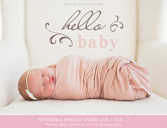 Newborn Photo Overlays vol. 2 in Illustrations - product preview 4