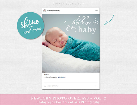 Newborn Photo Overlays vol. 2 in Illustrations - product preview 6