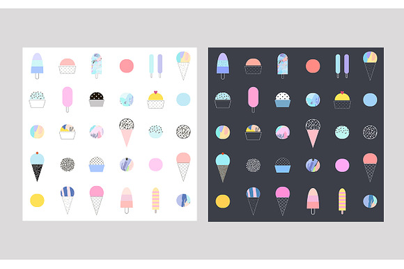 ICE CREAM raster version in Illustrations - product preview 4
