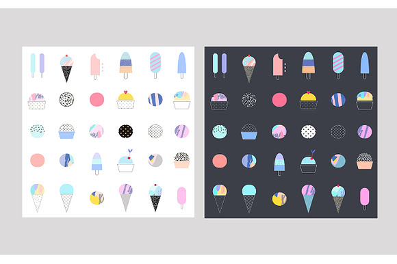 ICE CREAM raster version in Illustrations - product preview 5