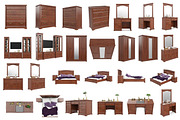 Set classic furniture, isolated