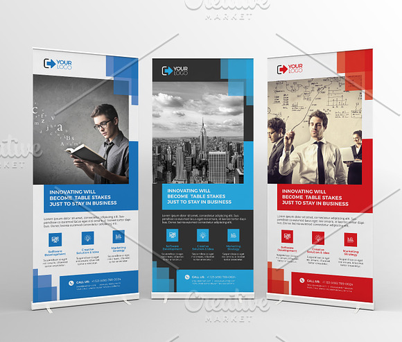 Roll Up Banner Bundle 5 in 1 in Flyer Templates - product preview 5