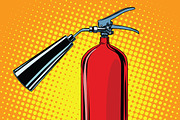 realistic red fire extinguisher 