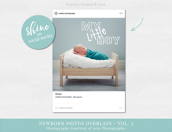 Newborn Photo Overlays vol. 3 in Illustrations - product preview 2