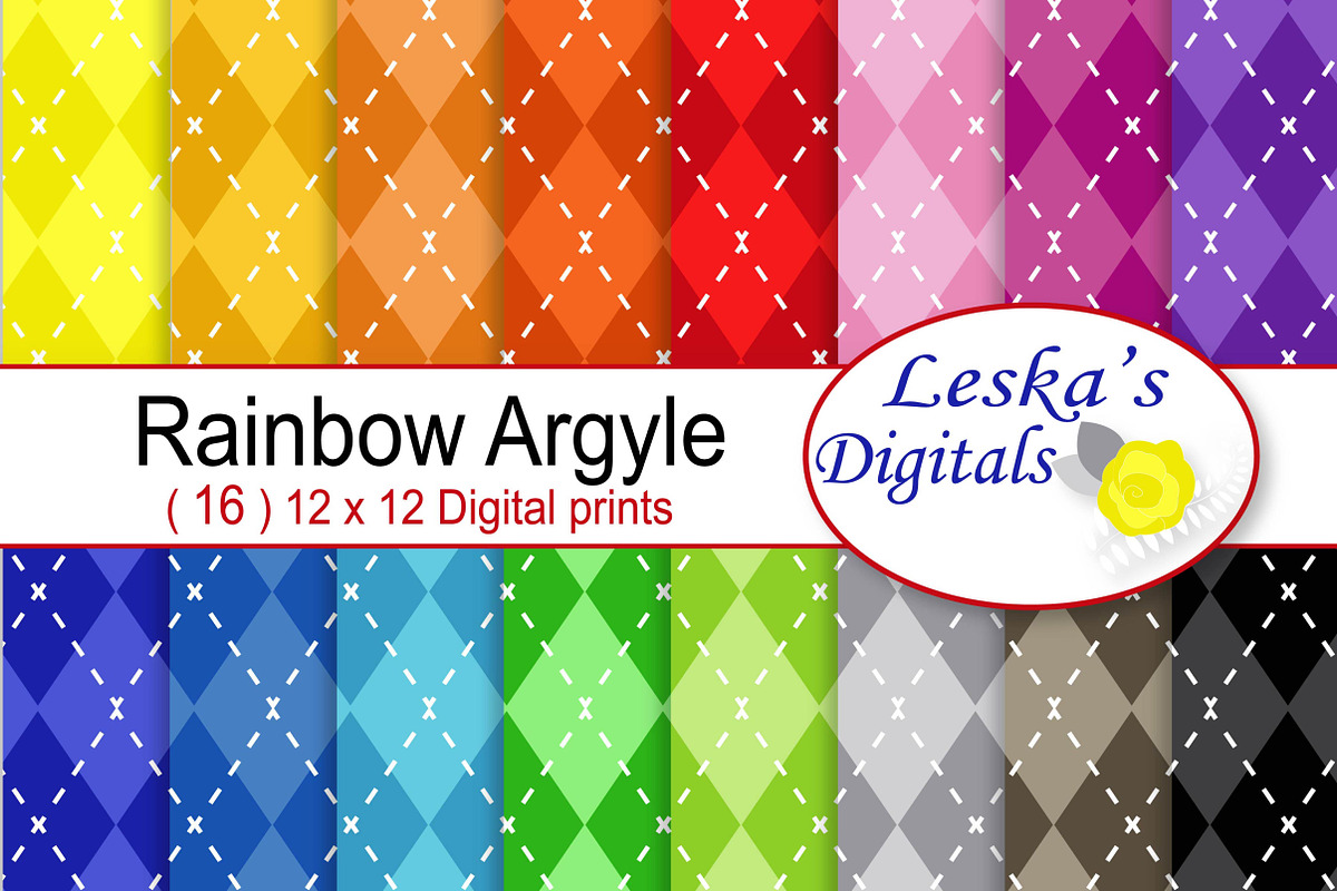 Argyle Digital Scrapbook Paper in Patterns - product preview 8