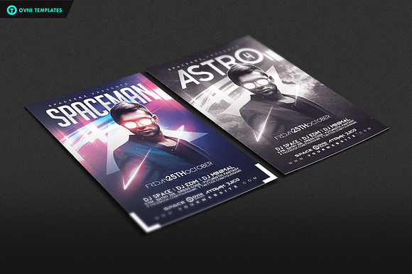SPACE ELECTRO Flyer Template in Flyer Templates - product preview 2