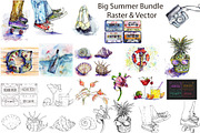 Big Summer Bundle (Raster & Vector)