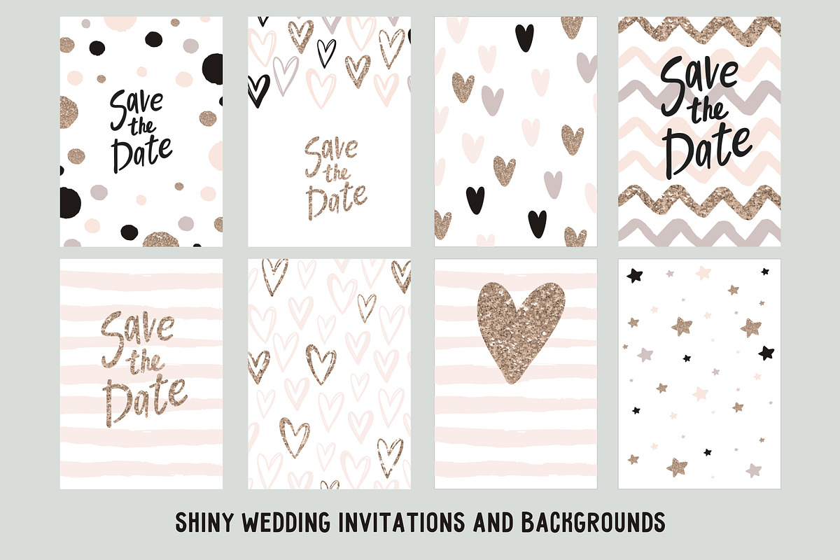 shiny wedding invitations, patterns in Patterns - product preview 8