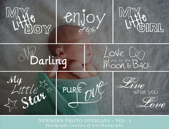 Newborn Photo Overlays vol. 3 in Illustrations - product preview 4