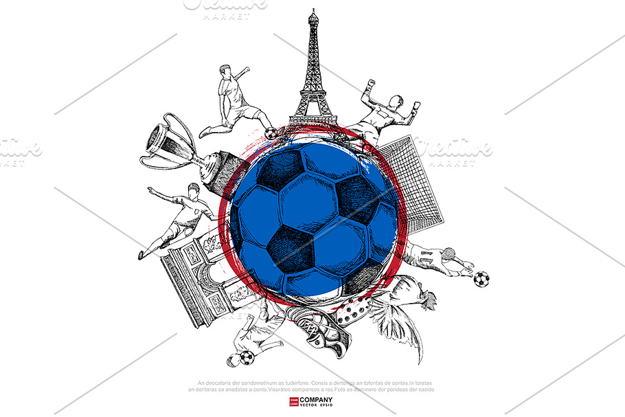 Drawing of soccer tournament poster. in Illustrations - product preview 8