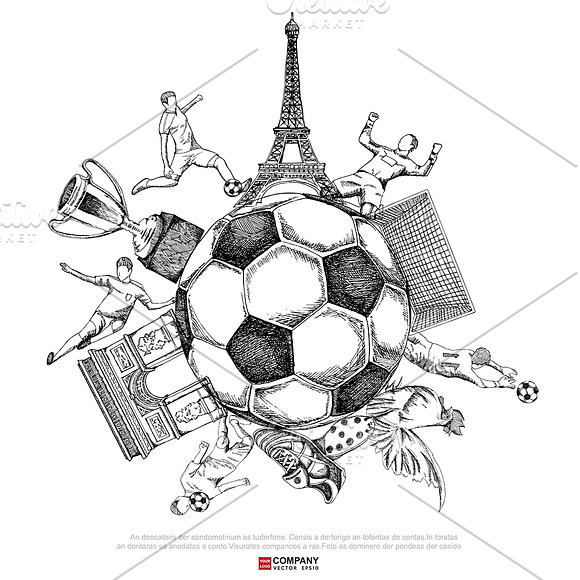 Drawing of soccer tournament poster. in Illustrations - product preview 1