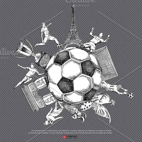 Drawing of soccer tournament poster. in Illustrations - product preview 2