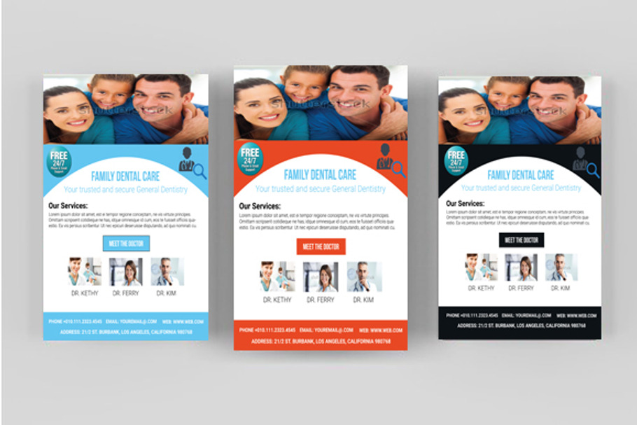 Dentist Flyer Template V-01 in Flyer Templates - product preview 8