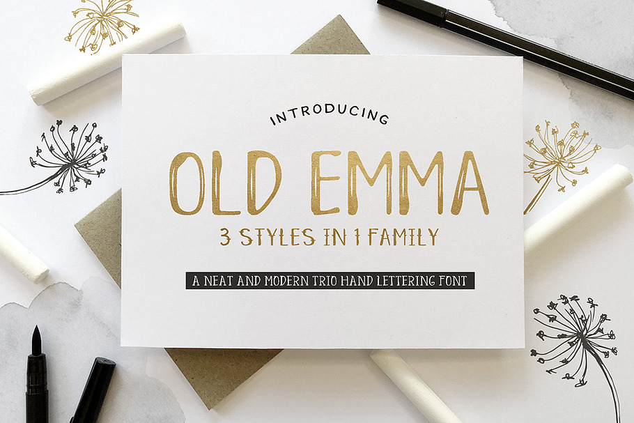 Old Emma Script in Script Fonts - product preview 8