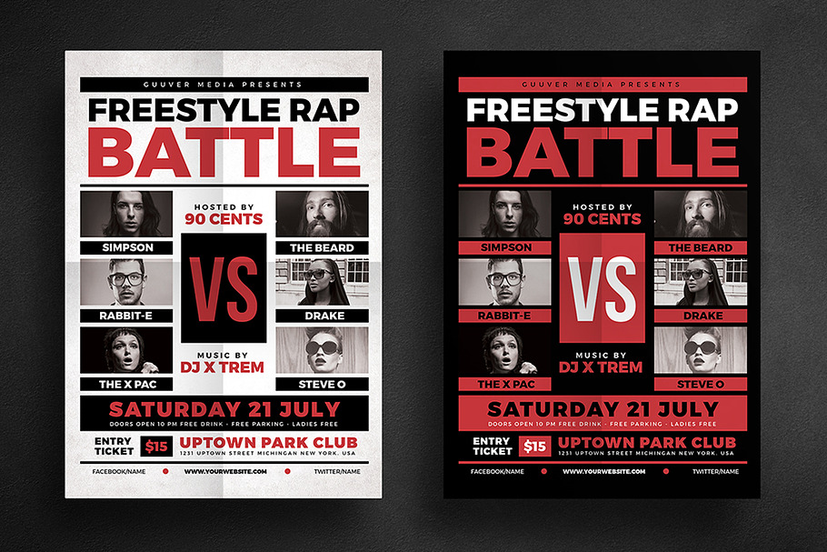 Rap Battle Music Flyer in Flyer Templates - product preview 8