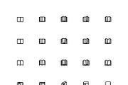 Outline Book Icons